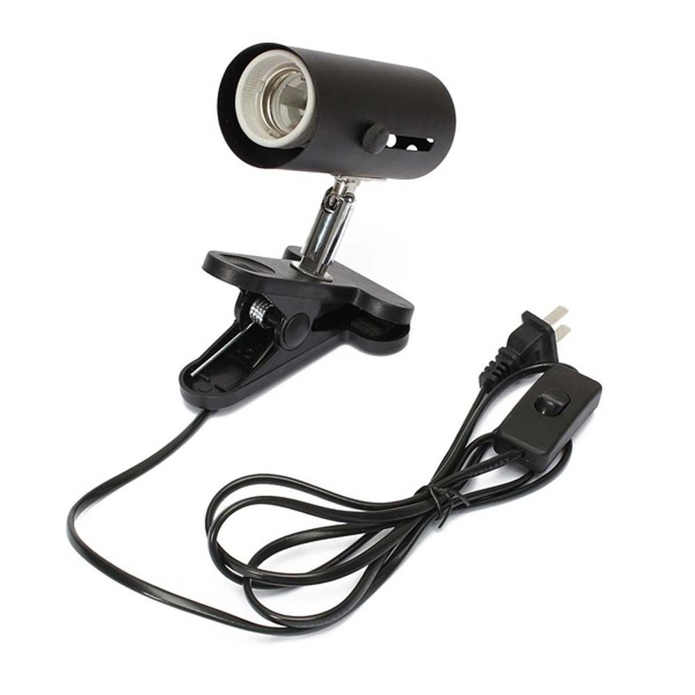 Reptile Lamp Stand UVA UVB Lamp Fixture Lizard Tortoise Heating Light Holder with Clamp for Turtle Habitat Fish Tank