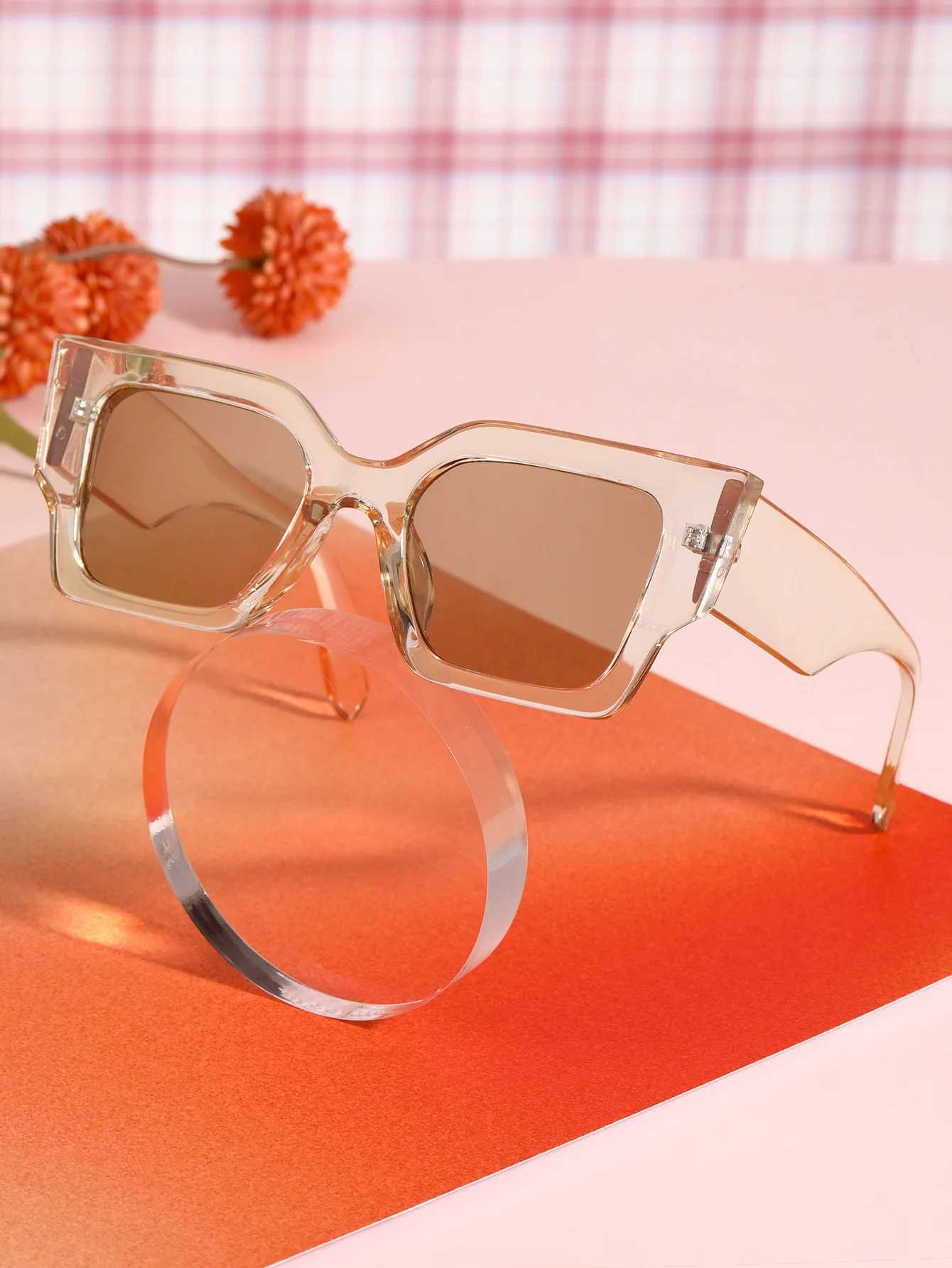 1 PC Fashionable Cat Eye Plastic Frame Versatile Trendy Sunglasses For Travel And GatheringsX240920