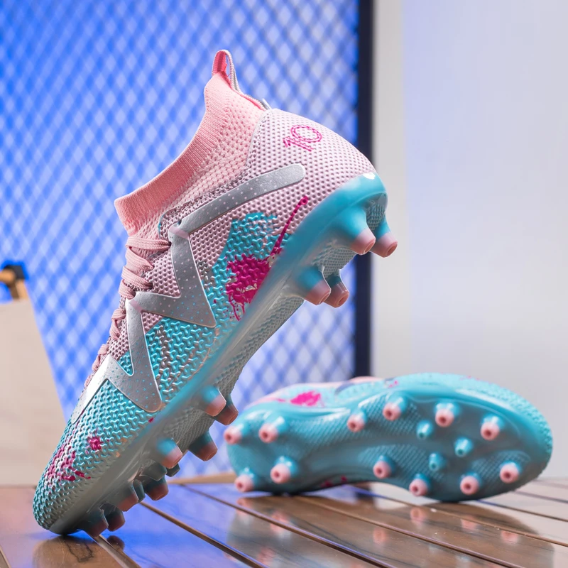Original Professional Men Field Boots Ag/Tf Society Soccer Cleats Non Slip Football Shoes For Kids Tennis Sneaker