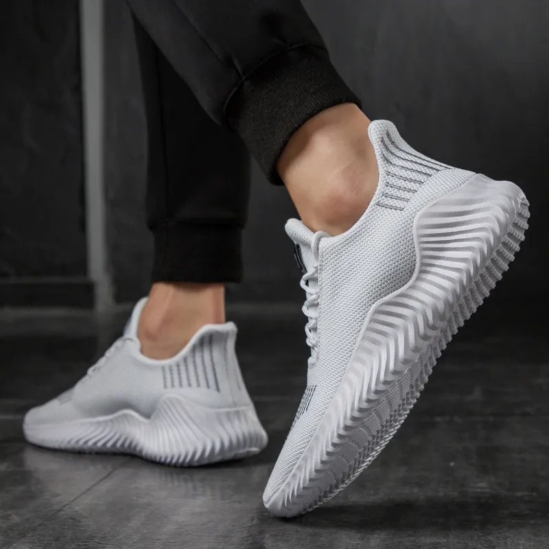 Men Shoes White Sneakers Outdoor Breathable Mesh Men Running Shoes Lightweight Tennis Shoes For Men 340