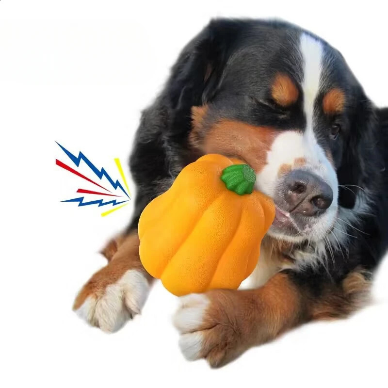 Pumpkin Tooth Balls Safe Pet Toys Bite Resistant Mole Halloween Pumpkin Dog Supplies Dog Toys Chewing Toys Vocal Sound Toys 240914
