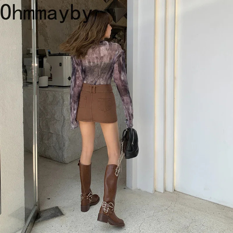 Autumn Winter Knee High Women Fashion Ladies Belt Buckle Knight Long Boots Womens Biker Booties 240909