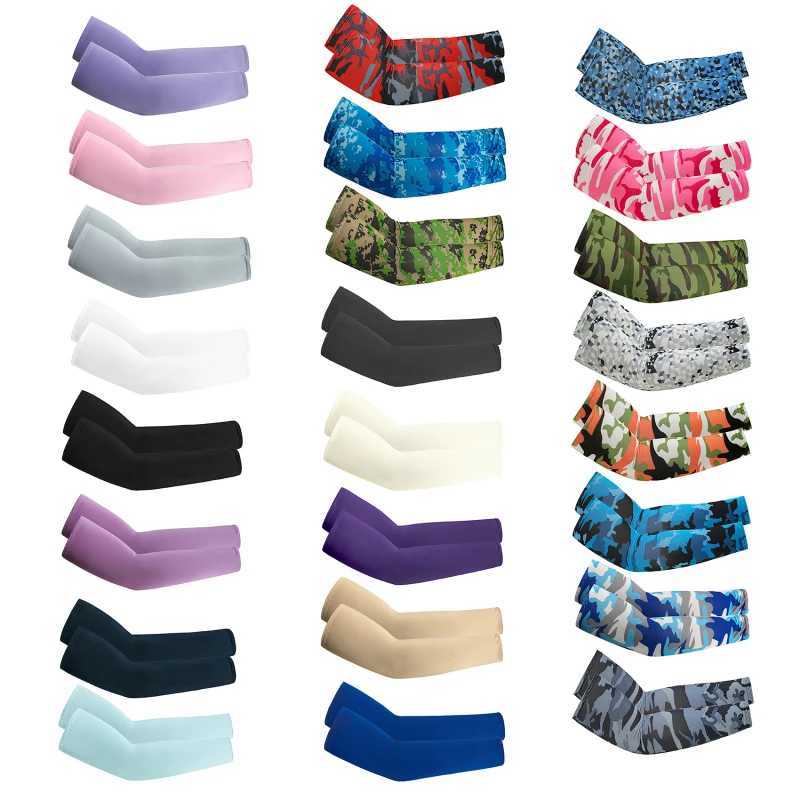 Unisex Cooling Arm Sleeves Covers Cycling Running UV Sun Protection Outdoor Men Women Cool Arm Sleeves For Hide Tattoos Y240919