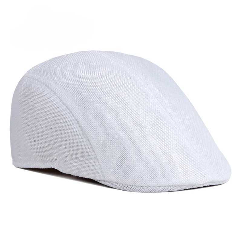Men Berets Cap British Style 2024 New Autumn Summer Linen Hats Fashion Flat Caps Classic Vintage Cabbie Cap Chapeau HommeX240919