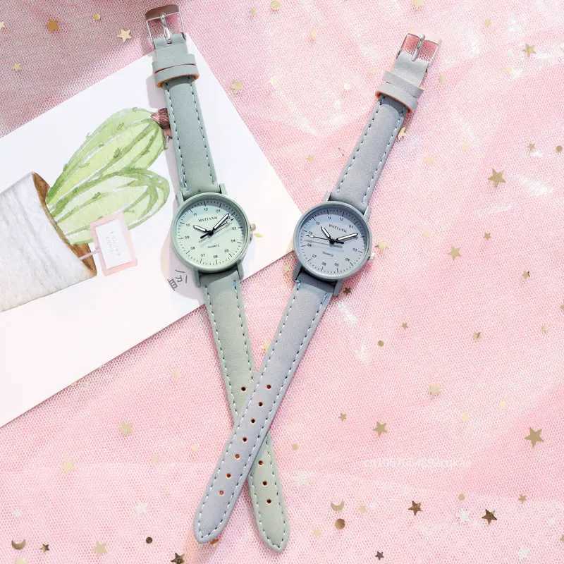 Women Quartz Wristwatches Waterproof Round Dial Retro Watch Ladies Girls Watch PU Leather Strap Women Watches Reloj Para MujerX240920