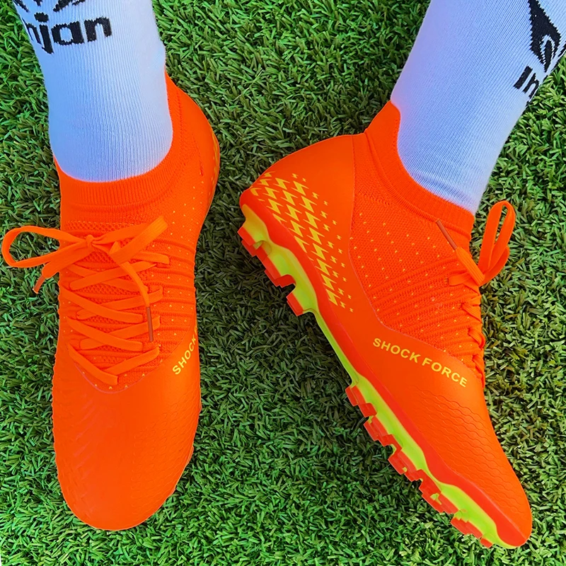 Men Knit Football Cleats Fashion Youth Soccer Shoes Football Training Trainers Breathable Society Campo Non Slip Sports Footwear