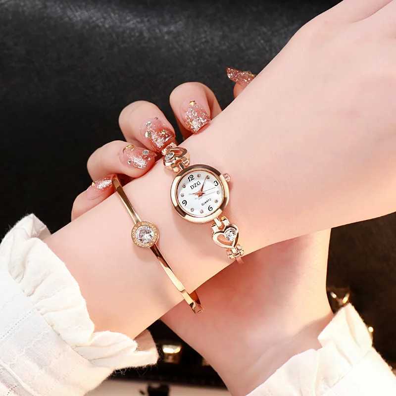 2024 Fashion Women Heart Bracelet Watch Rose Gold Quartz Watch Wristwatch Women Dress Casual Bracelet Watches Gift AccessoriesX240920