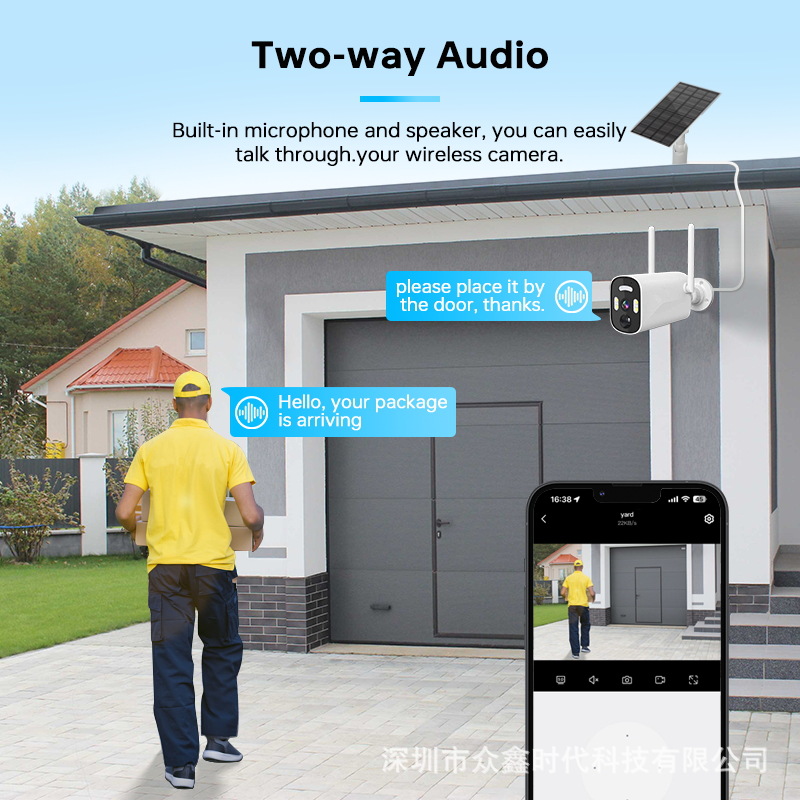 4mp low power solar camera wifi home hd surveillance camera solar outdoor security alarms garden protector supplies