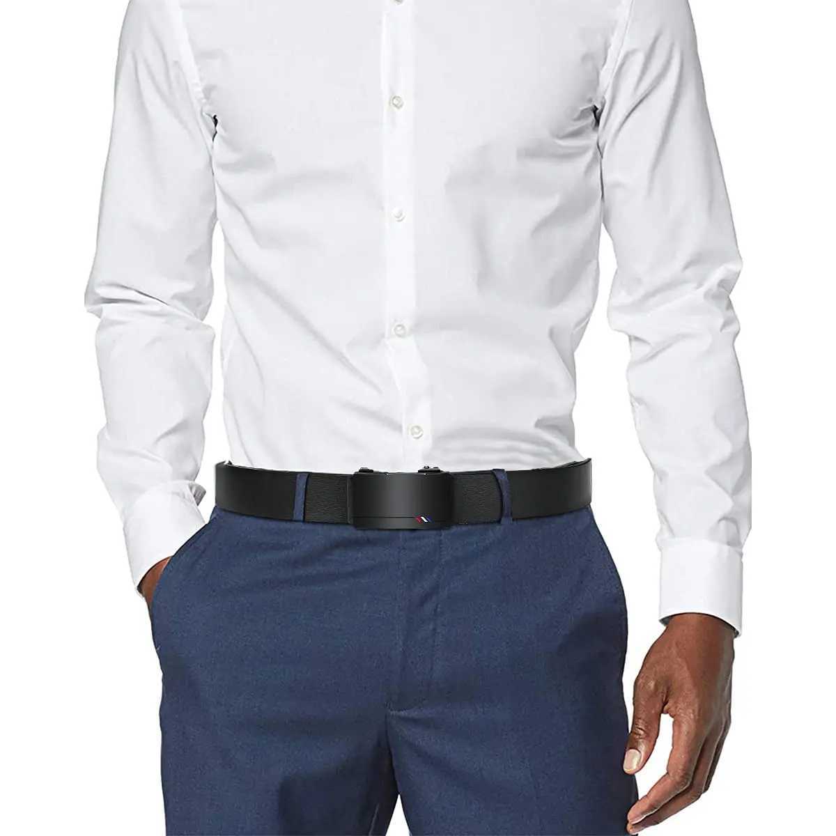 Fashionable business mens belt genuine luxury brand belt automatic Buckle belt PU leather soft belt cargo pants jeans belt W240920