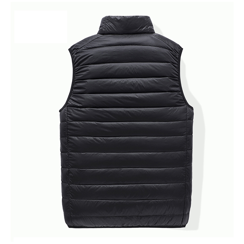 Sleeveless Down Vest Winter New Solid Warm Waterproof Jacket Autumn Men Fashion Casual Thick Windproof Waistcoat Male