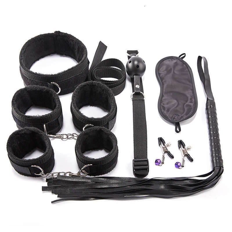 Sex toys, alternative toys, female slaves, bound whips, handcuffs, 7-piece set, adult flirting, training props wholesale