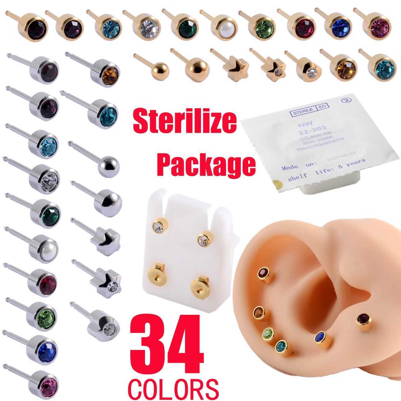1 pair of fashionable surgical steel earrings with 24K gold-plated nickel free earrings earrings with pierced jewelry W240919