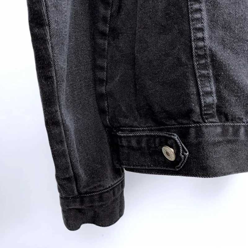 Boyfriend Jean Jacket Women Denim Jacket Winter Jeans Coat Casual Harajuku Streetwear Female Vintage Black Bomber Jacket outwearX240920