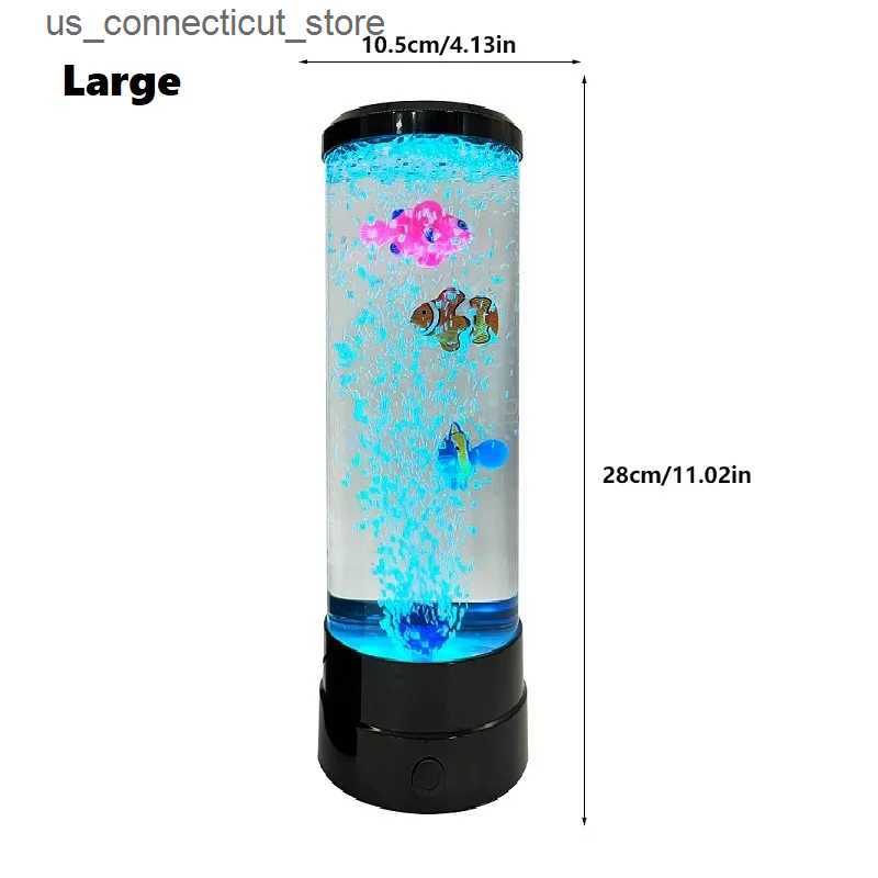 Novelty Lighting Simulated Led Colorful Large Bubble Fish Light Aquarium Tank Usb Night Light for Home Desk Bedroom Living Room L240910