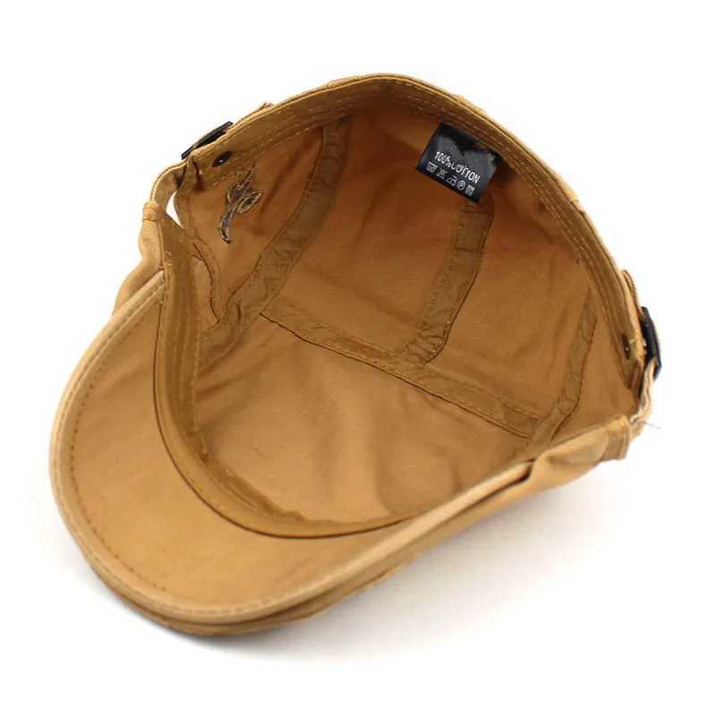 Spring Summer Newsboy Caps Men Cotton Flat Peaked Cap Women Painter Beret Hats 13X240919