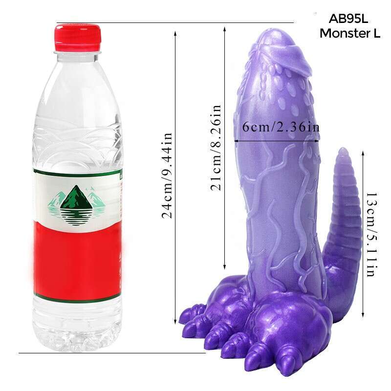2 in 1 Dinosaur realistic dildo for women, cute monster liquid silicone anal dildo sex toys