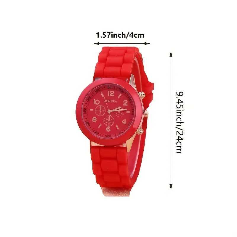 Watch Hot Sales Geneva Brand Silicone Women Watch Ladies Fashion Dress Quartz Wristwatch Female Watch montre relogio femininoX240920