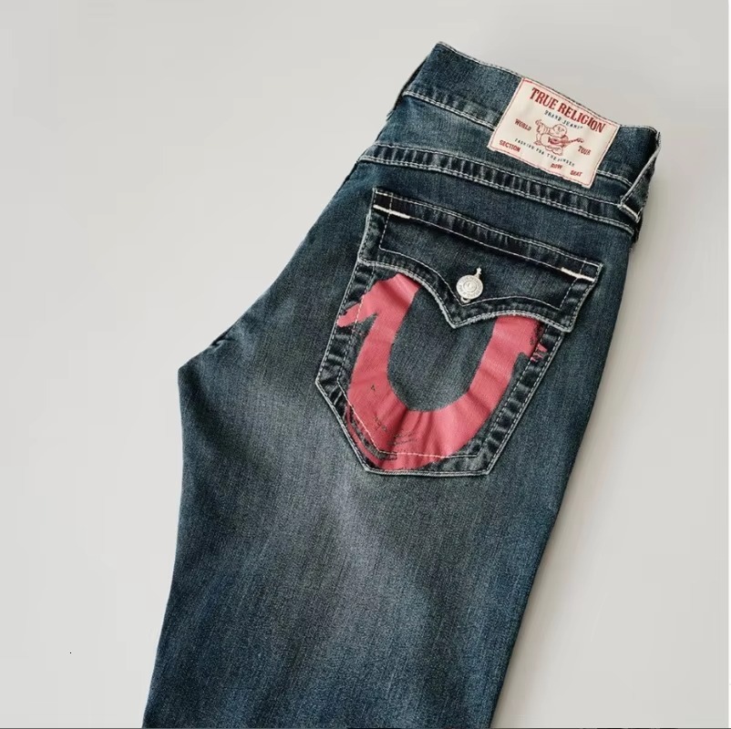 2026 Y k Hip Hop Retro Street Casual Women s Haruku Fashion Trends Printed Denim Trousers Straight Wide leg Pants For Men and Women