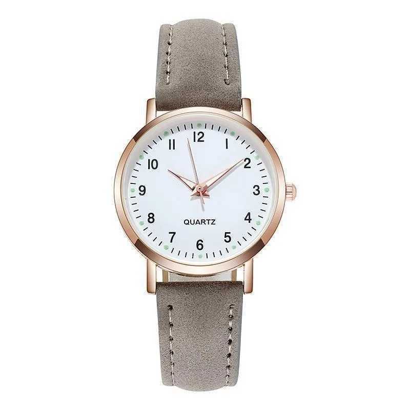Ladies Diamond-studded Luminous Retro Female Watch Leather Belt Quartz Watch Women Simplicity Casual Decoration WristwatchesX240920