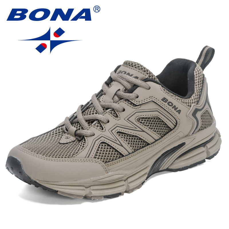 2023 BONA New Designers Jogging Men Running Brand Sneakers Man Sports Training New Walking Shoes Breathable m 1525