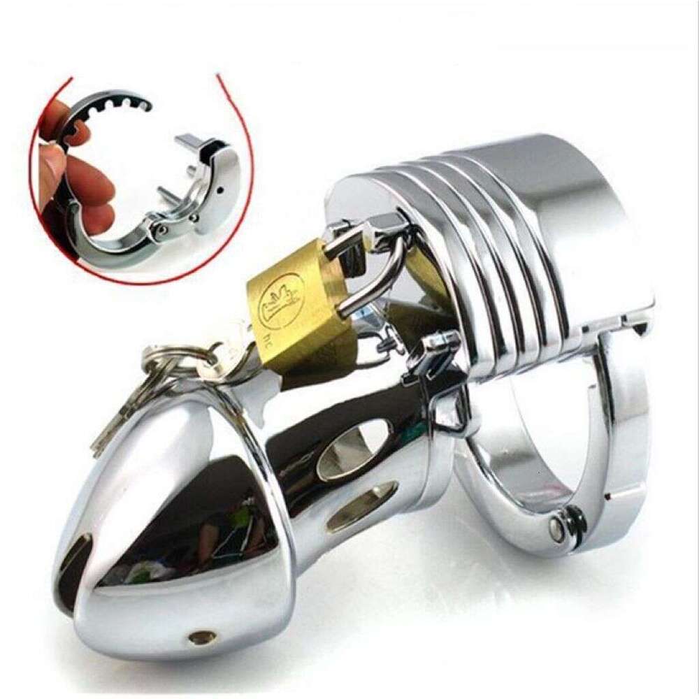 Factory hot sales men penis cock ring stainless steel cock cage male chastity belt device