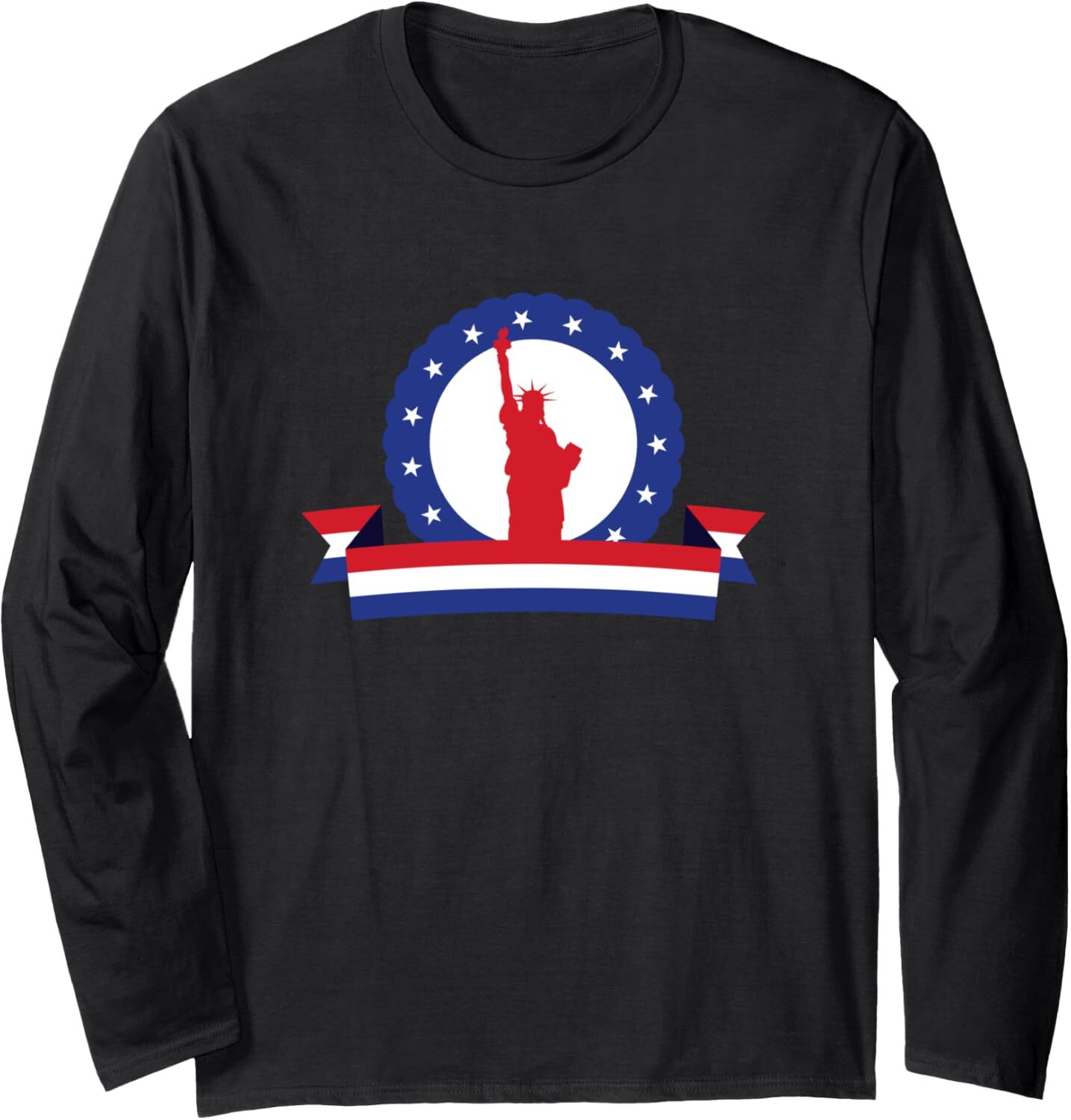 Long Sleeve Shirts for Men sweatshirt Patriotic Statue Of Liberty Freedom 4th Of July Gift Long Sleeve Tee Streetwear Casual tops clothes