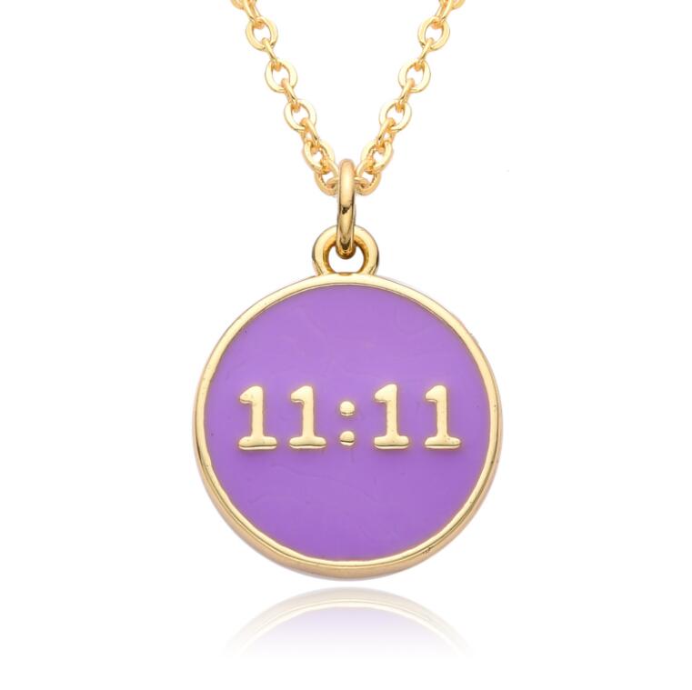 20Style Vintage Simple Colorful Drip Oil Star Round Pendant Necklace Women Girl Necklace Wedding Party Gift Fashion Accessories