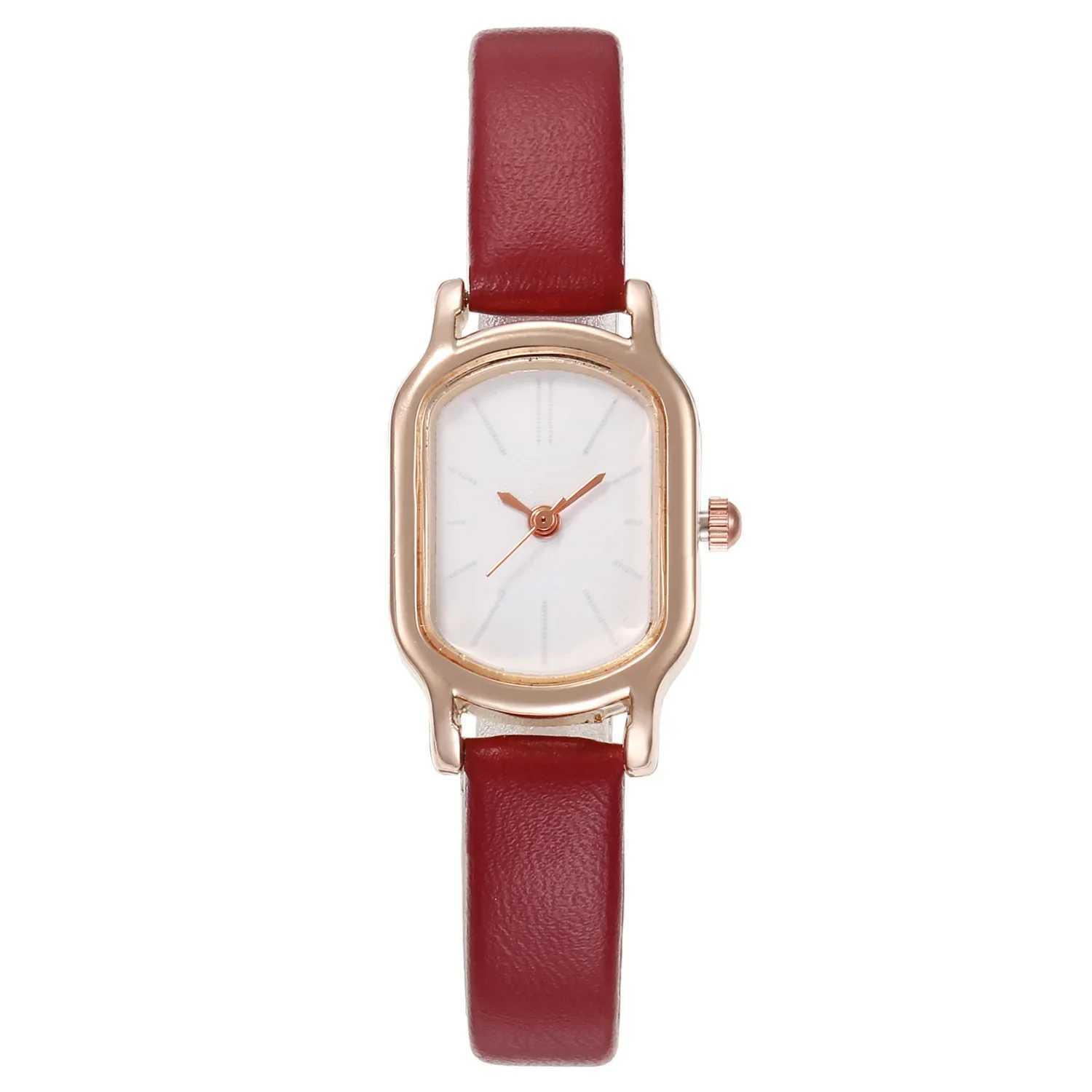 Womens Simple Vintage Watches for Women Dial Wristwatch Leather Strap Wrist Watch High Quality Ladies Casual Bracelet WatchesX240920