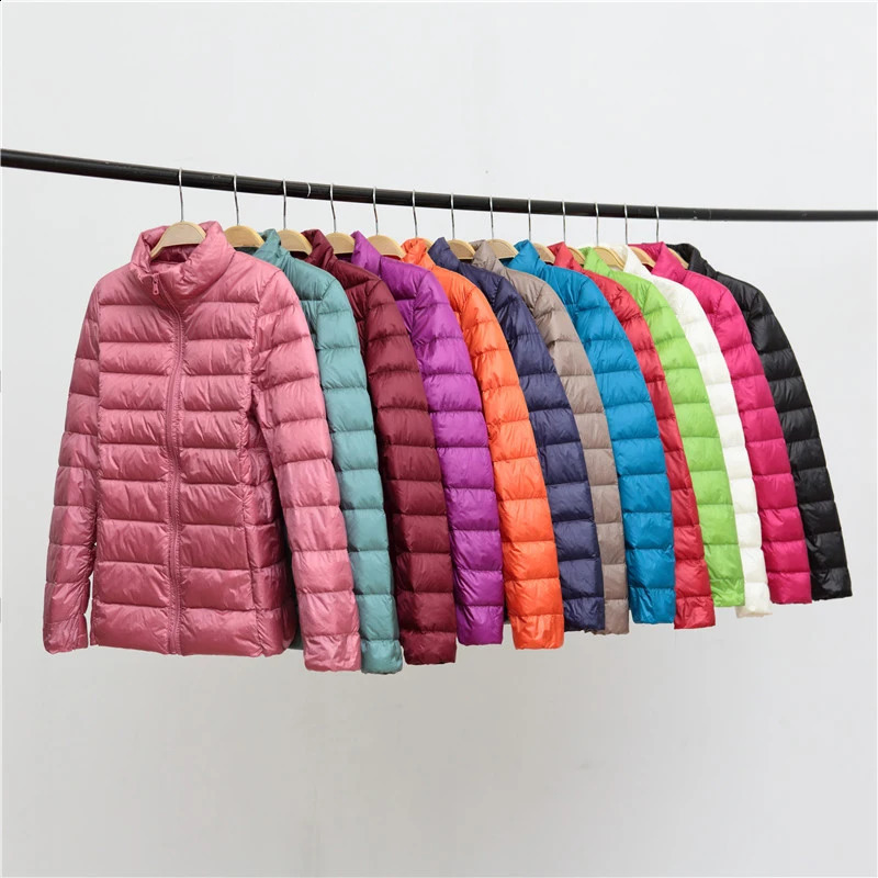 Sinton Ultra White Duck Down Jacket Spring and Autumn Warm Ultra Thin Zipper Womens Fashion Lightweight Down Jacket 13 Color S-7XL 240913