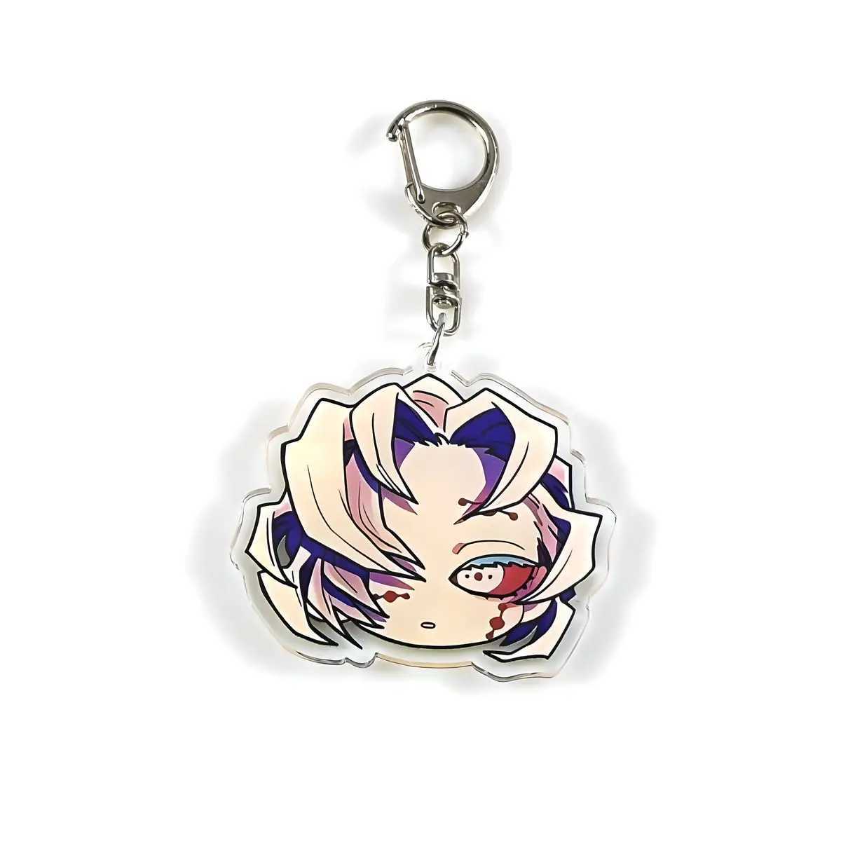 Demon Slayer Acrylic Cartoon Anime Pendant Keychains Holder Car Key Chain Key Ring Phone Bag Hanging Gifts AccessoriesX240919