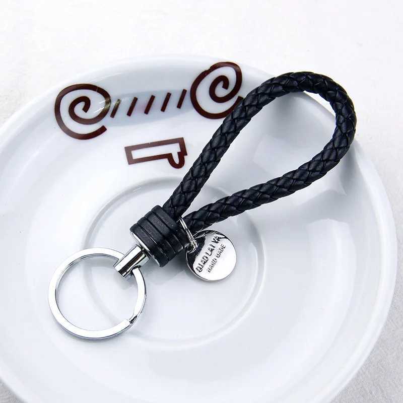 5pc PU Leather Braided Woven Rope Keychain Bag Pendant Key Chain Holder Key Car Trinket Keyring For Men Women GiftX240919