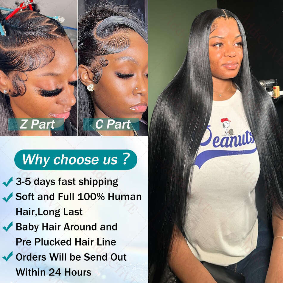 250% HD Bone Straight 13x6 Front Human Wigs 30 40 Inches Transparent 13x4 Lace Frontal 5x5 Closure Remy Hair Wig