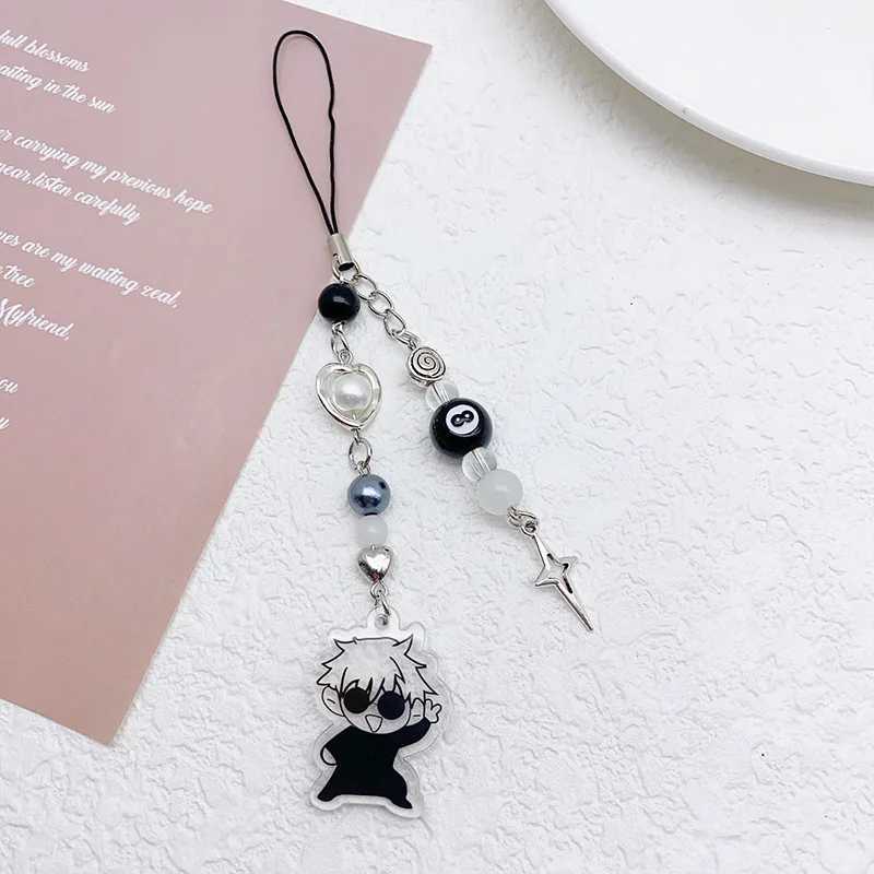 Anime JJK Keychain Cosplay Geto Suguru Satoru Gojo Matching Jujutsu Phone Charm Accessory Pendant Keyring Bag Jewelry GiftX240919