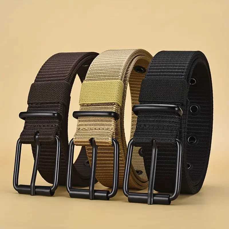 Buckle canvas mens belt outdoor sports youth jeans nylon belt daily casual wear W240920