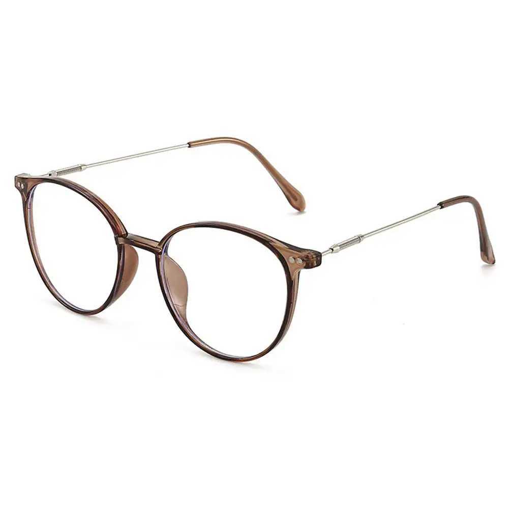 Color Changing Anti Blue Light Glasses Fashion Circular Glasses Frame UV Protection Outdoor Beach Sunglasses For Men WomenX240920