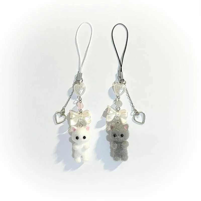 Furry Kitten keychain handmade Y2K womens fashionXJ250319
