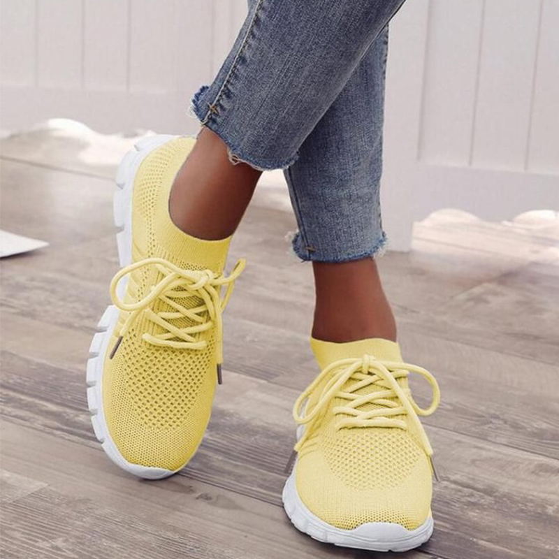Women Sneakers New Slip On Mesh Light Breathable Running Shoes Woman Walking Platform Comfortable Female New Summer Hot 483a