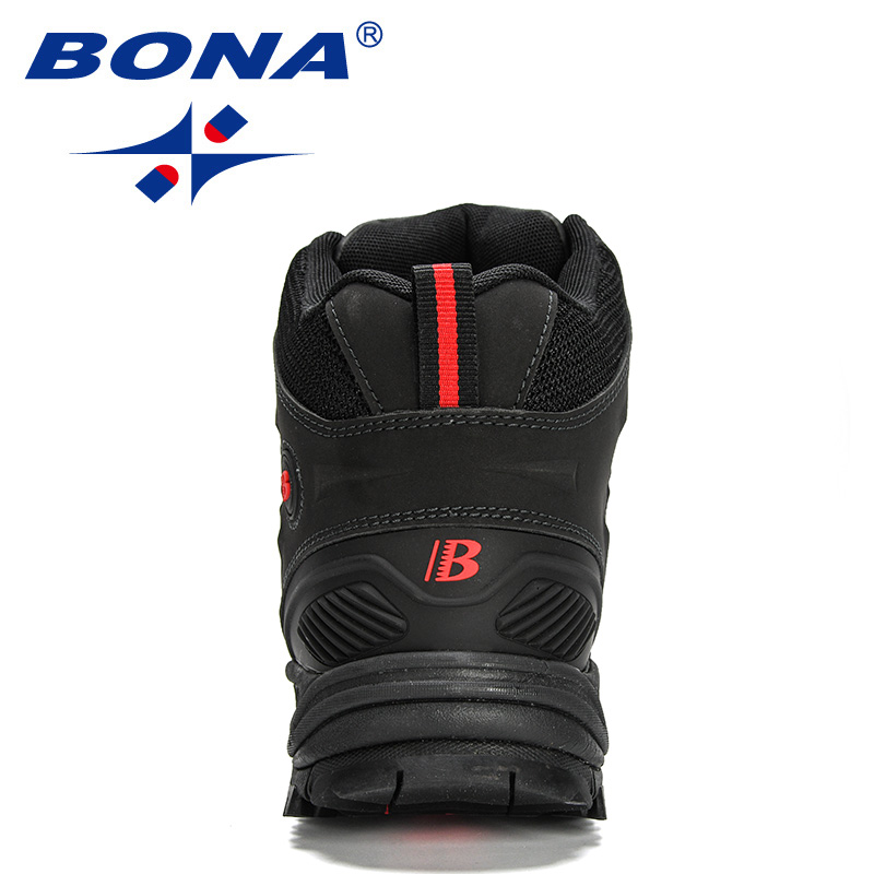 2022 BONA New Designers Popular Hiking Boots Men Snow Warm New Sneakers Man Padded Trekking Winter Action Leather High Top Footwear 2441