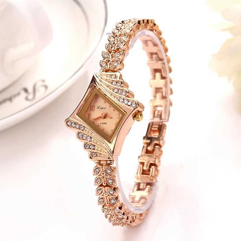 Women Watches Luxury Crystal Bracelet Gemstone Wristwatch Dress Watches Women Ladies Gold Watch Fashion Female Brand WatchX240920