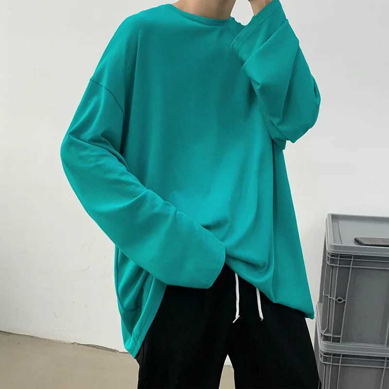Privathinker Pure Cotton Mens Long Sleeve T-shirts Multicolor Casual Tops Large Size Unisex Luxury Tees ShirtX240919