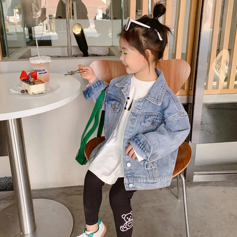 1 2 3 4 5 6 8 10 Year Old Girl Cowboy Jacket Cute Rabbit Spring Autumn Fashion Little Princess Baby Coat Birthday Gift Childrens Clothing 240918