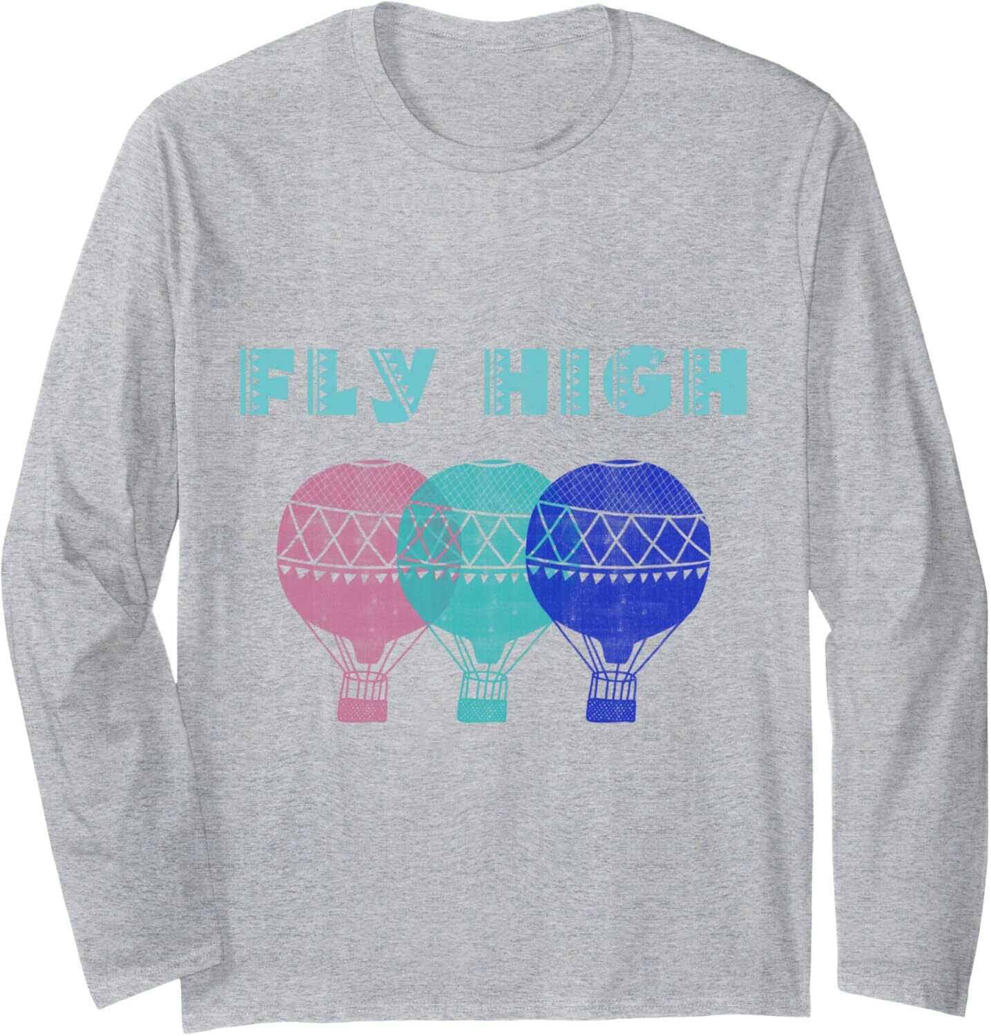 Long Sleeve Shirts for Men sweatshirt Fly High Hot Air Balloons Sky Cute Creative Gift Long Sleeve Tee Streetwear Casual tops clothes