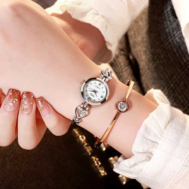 2024 Fashion Women Heart Bracelet Watch Rose Gold Quartz Watch Wristwatch Women Dress Casual Bracelet Watches Gift AccessoriesX240920