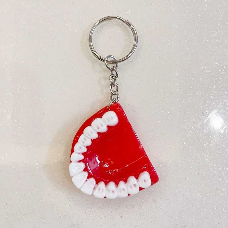 Tooth Key Chain Mold Resin Jaw Model Denture Keyring Keychain For Bags Charm Clinic Popular 2023 Trending for KidsX240919