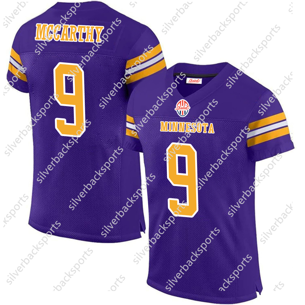Mimnesota DIY 18 Justin 9 J.J. McCathy Shxinet Football ed Jerseys 22 71 Christian 97 Harrison 24 Camryn Custom Any Name Number jersey This baseball u