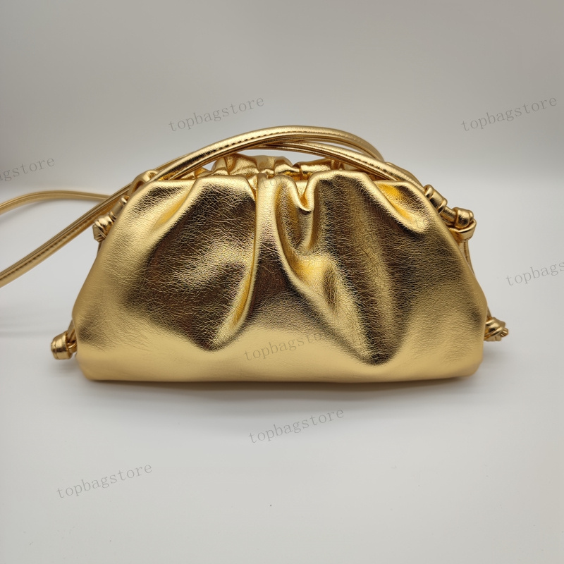 Designer Mini Teen Pouch Genuine Leather Cloud Bag Soft Wrinkled Dumplings Messenger Luxury Handbags Women Clutches Single Shoulder Crossbody Bag