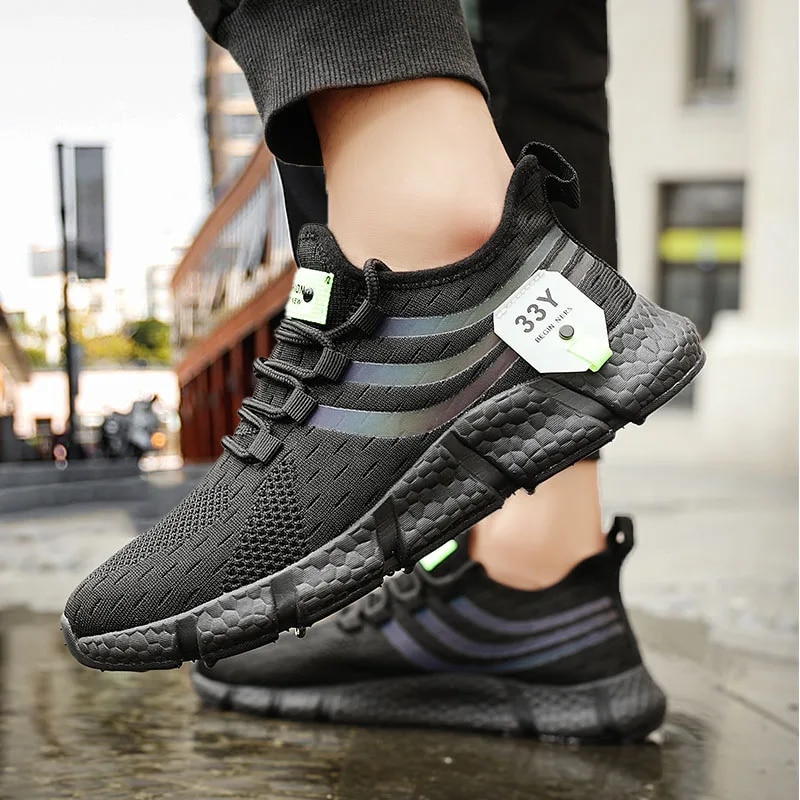 Men Breathable Classic Running Sneakers For Man Outdoor Light Comfortable Mesh Shoes Slip On Walking ShoesTenis