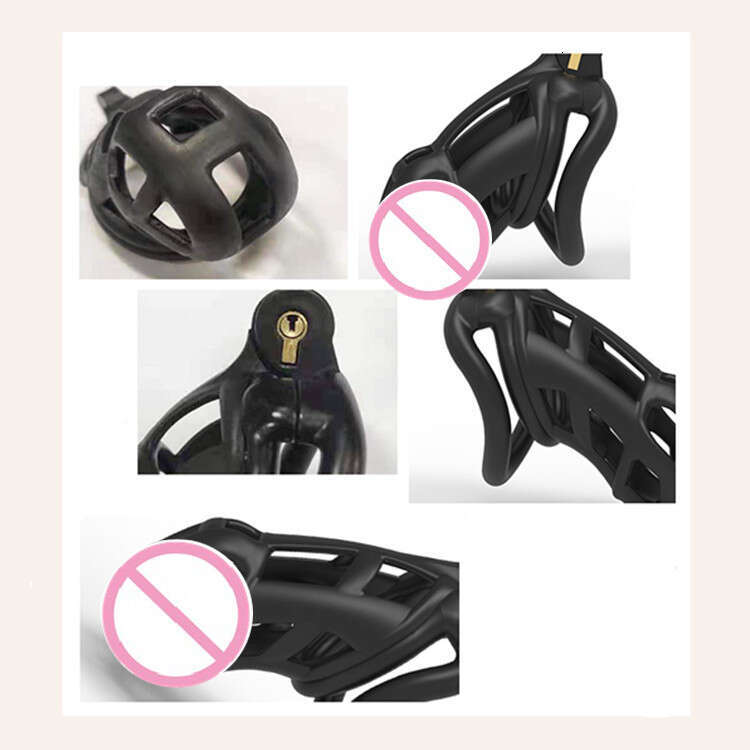New 3 sizes black white cock rings chastity lock for men