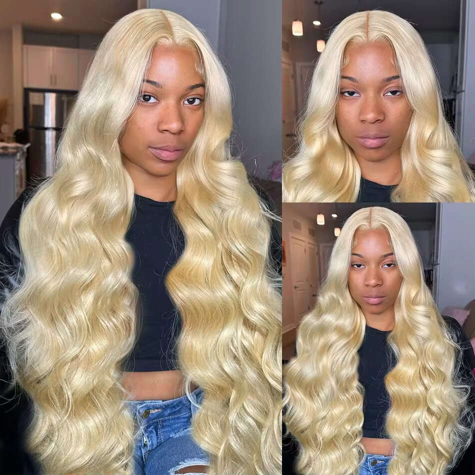 613 Blonde 250 Density Body Wave 13x4 Frontal 30 40 Inch 13x6 Lace Front Wig Human Hair Cheap Wigs On Sale Clearance