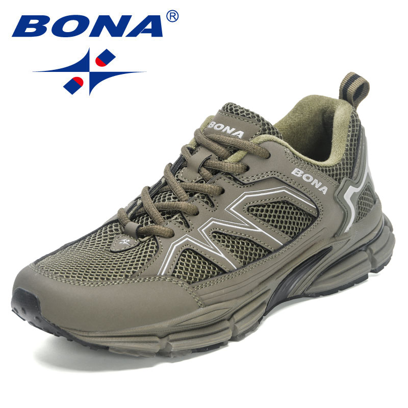 2023 BONA New Designers Jogging Men Running Brand Sneakers Man Sports Training New Walking Shoes Breathable m 1525